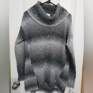 Style & Co. Elegant Charcoal Gradient Women's Turtleneck Sweater Plus Size S, M